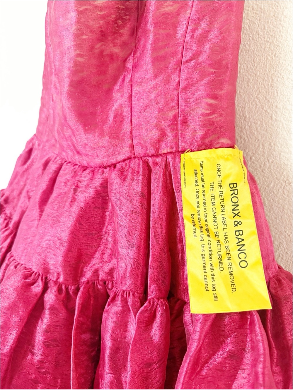 Bronx And Banco Tiara Mini Dress in Burgundy Pink Puff Skirt Tulle Cupcake XL - Picture 8 of 8